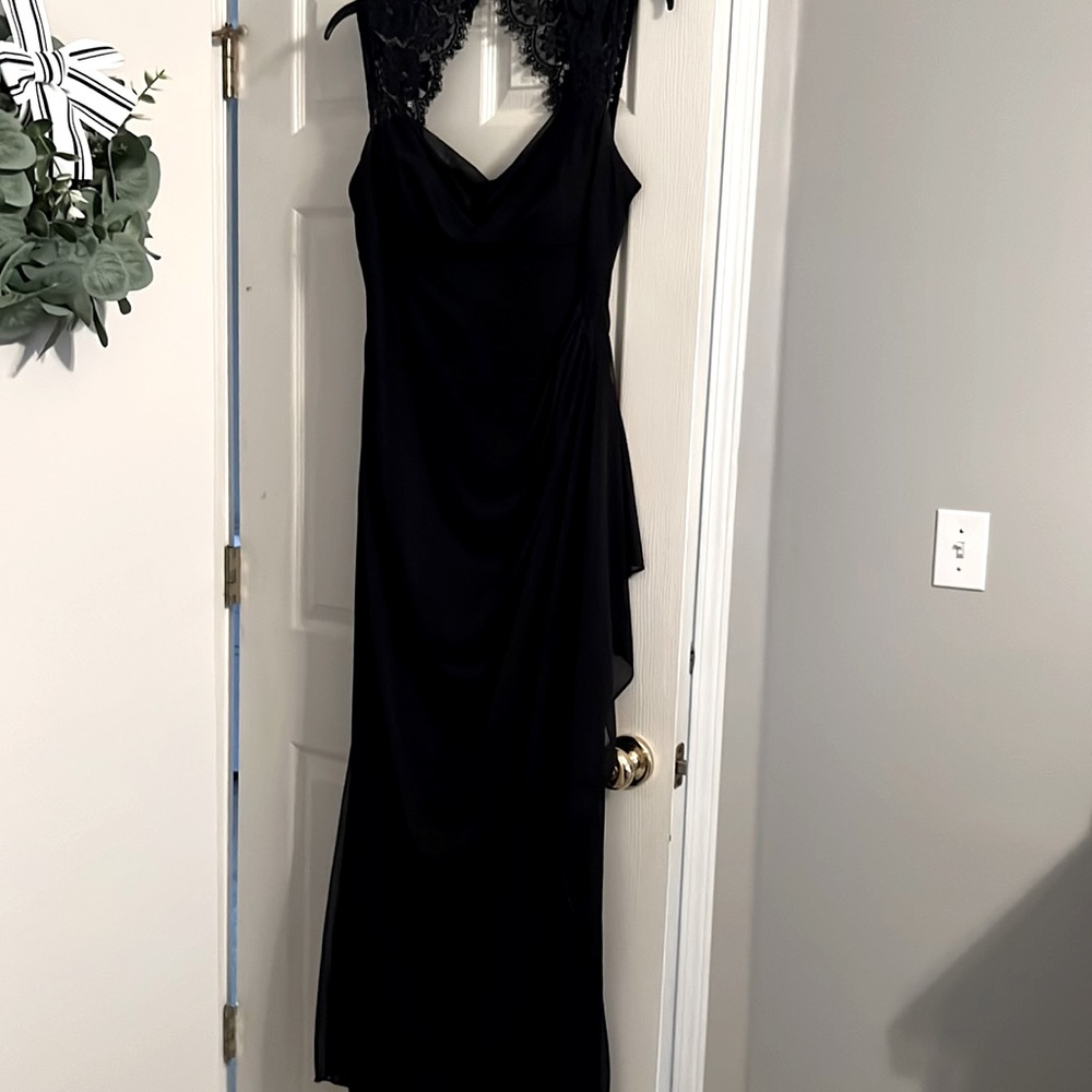 Gorgeous navy evening gown, worn once. Perfect mother of bride or groom dress.
